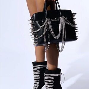 AZALEA WANG DASHIELL BLACK STILETTO BOOT
